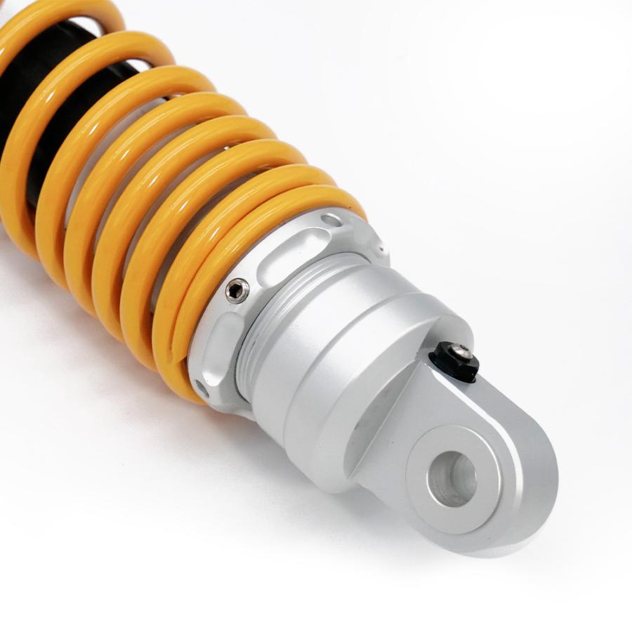 バイク 汎用 320mm リアサスペンション 左右セット イエロー