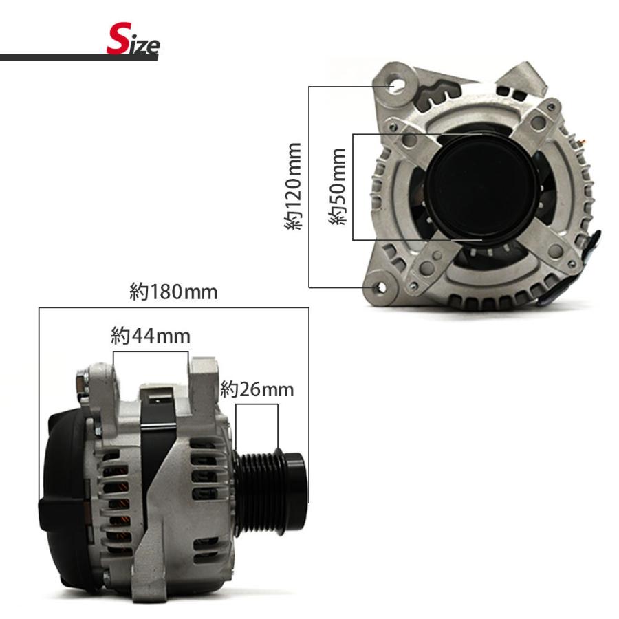 エスティマ 50系 ACR50W ACR55W オルタネーター コア返却不要 パーツ エスティマ50 エスティマ50系 エスティマパーツ 27060-28340 27060-28341 補修｜topsense｜06