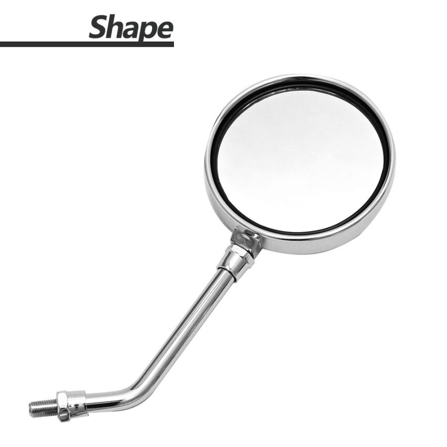 ZII ミラー ショート メッキ GS400 GT380 KH400 KH250 Z400FX Z400GP