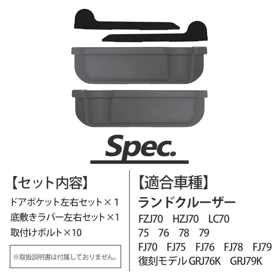 ランドクルーザー 70 ランクル70 LC70 71 76 77 78 79 ドアポケット