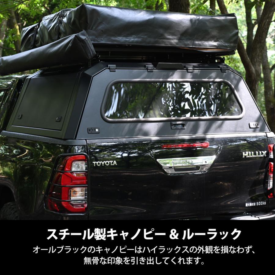 【引取限定]ハイラックス GUN125 キャリーボーイ キャノピー ブラック ハイラックス レボ GUN125 キャノピー ルーフラック Z X Black Rally