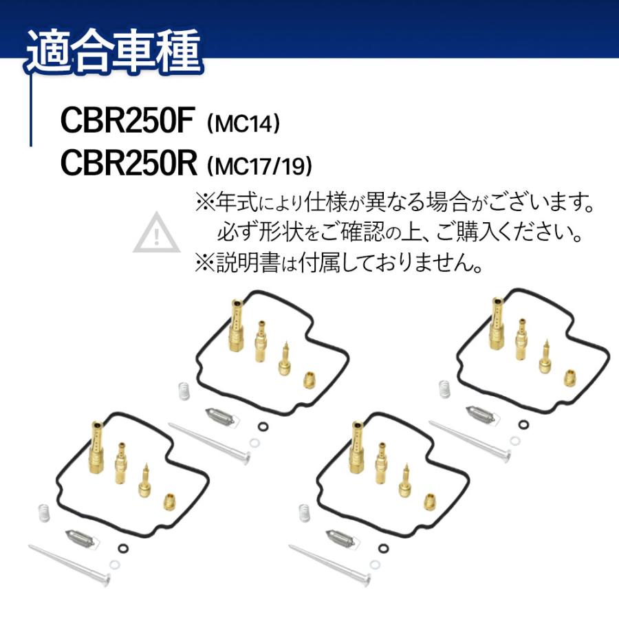 CBR250F CBR250R MC14 MC17 MC19 キャブレター リペア キット