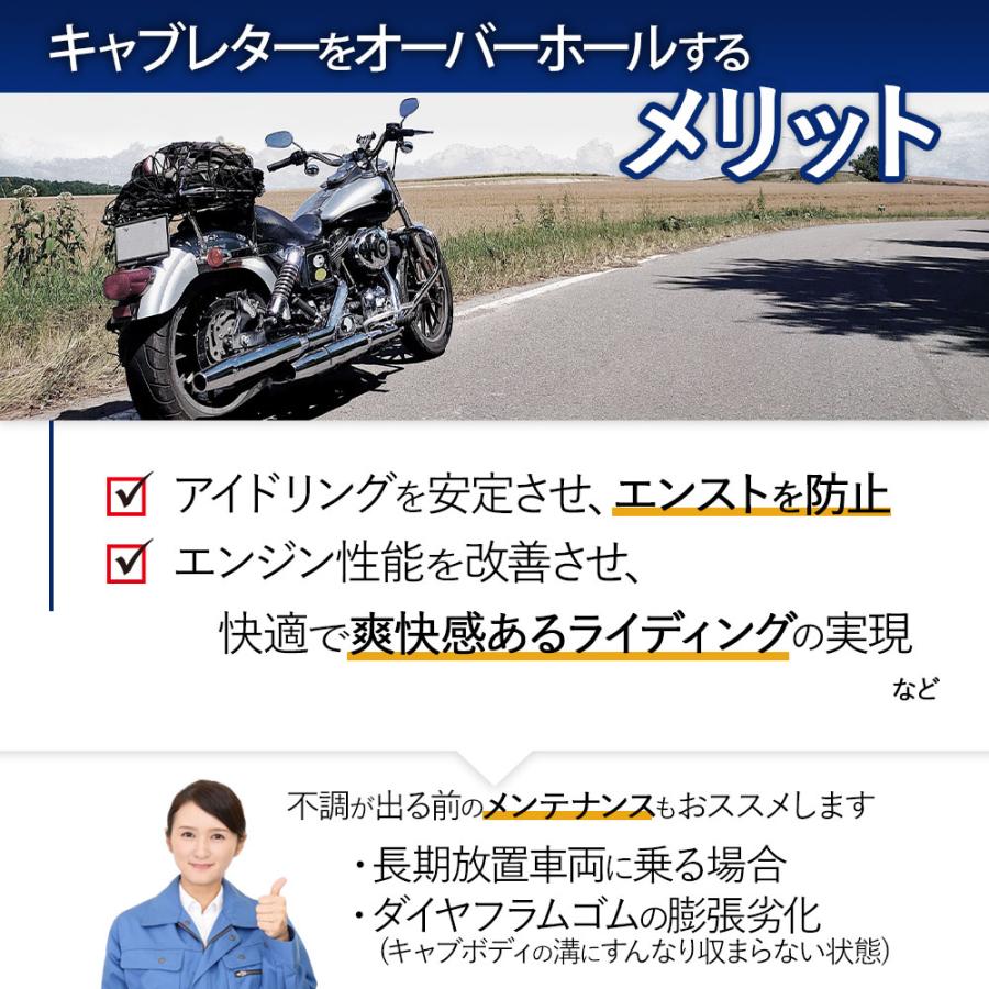 ZZR250 EX250H キャブレター リペア キット オーバーホール