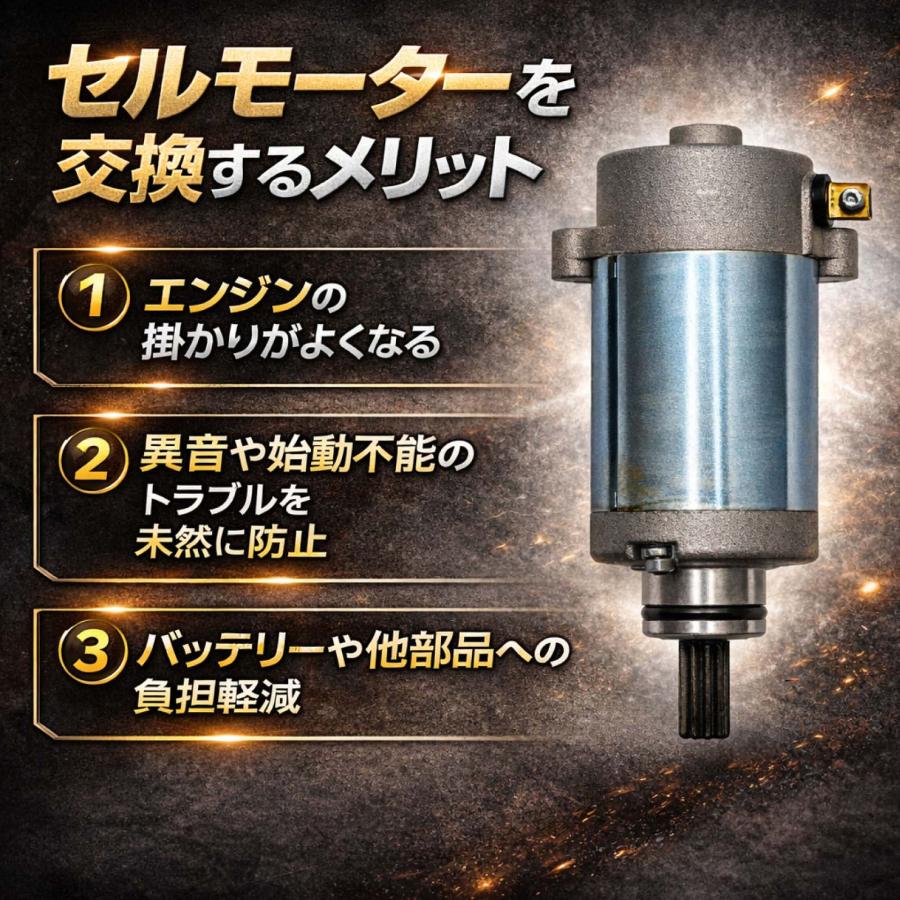 アドレスV125 V125S V125G CF46A CF4EA CF4MA セルモーター スターター
