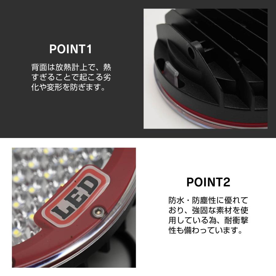 12V/24V 兼用 185W 15000LM LED サーチライト ワークライト