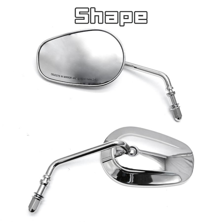ハーレー スポーツスター ミラー 純正タイプ オーバルミラー オーバル