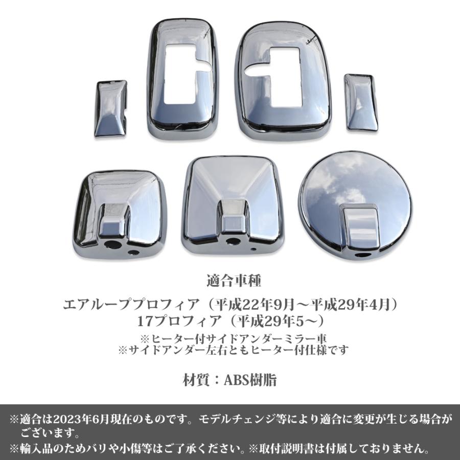 17プロフィア エアループプロフィア メッキ ミラー カバー 左右