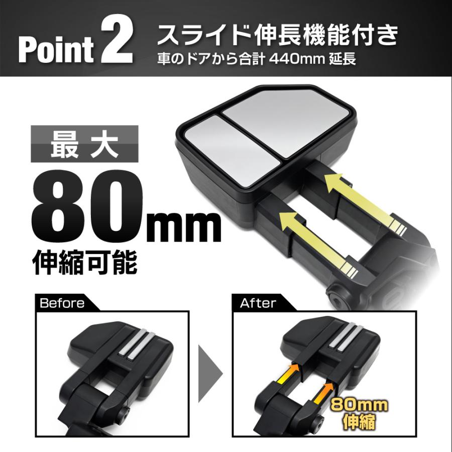 ランクル70 トーイング ミラー カスタム ドレスアップ 牽引ミラー