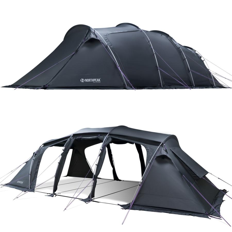 【半額】定価24800円新品未使用ファミリーテント ノースピーク Northpeak ATLANTIC OCEAN RAVEN GRAY 韓国ブランド 2