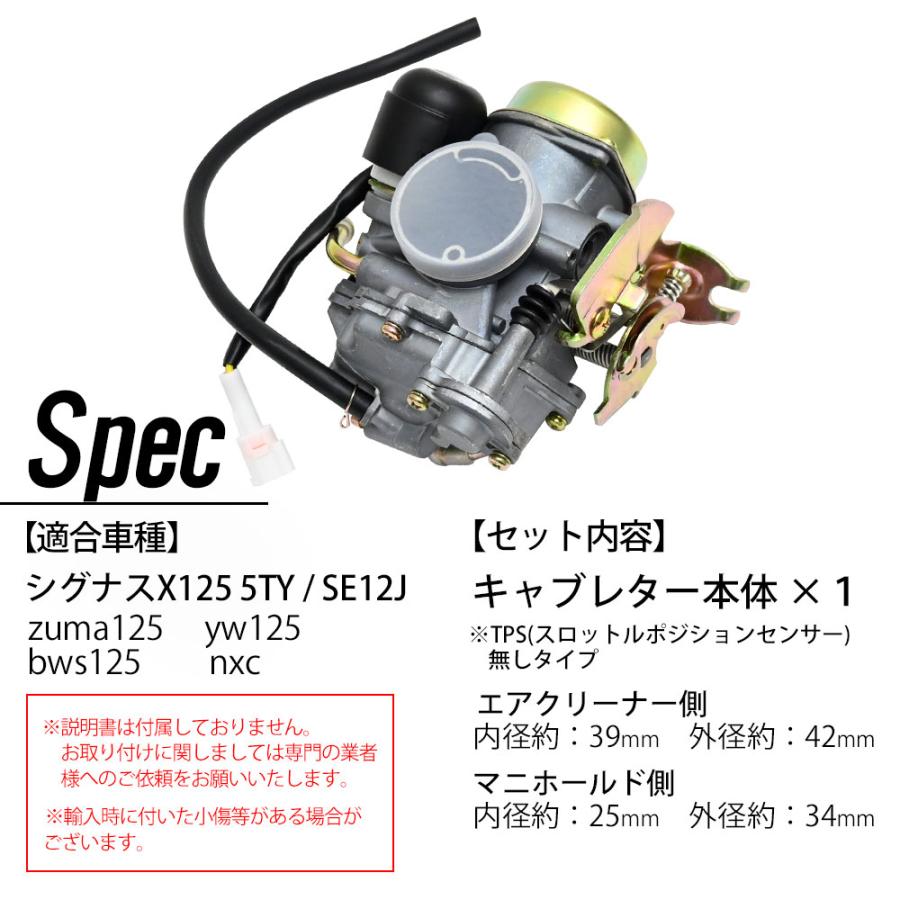 シグナスX 125 SE12J 5TY zuma125 yw125 bws125 nxc キャブレター バイク 補修 パーツ メンテナンス用品 ...