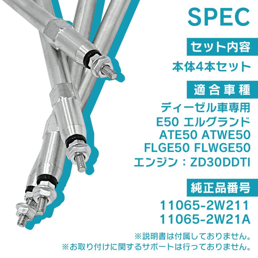 エルグランド E50 グロープラグ 4本セット 11065-2W211 11065-2W21A