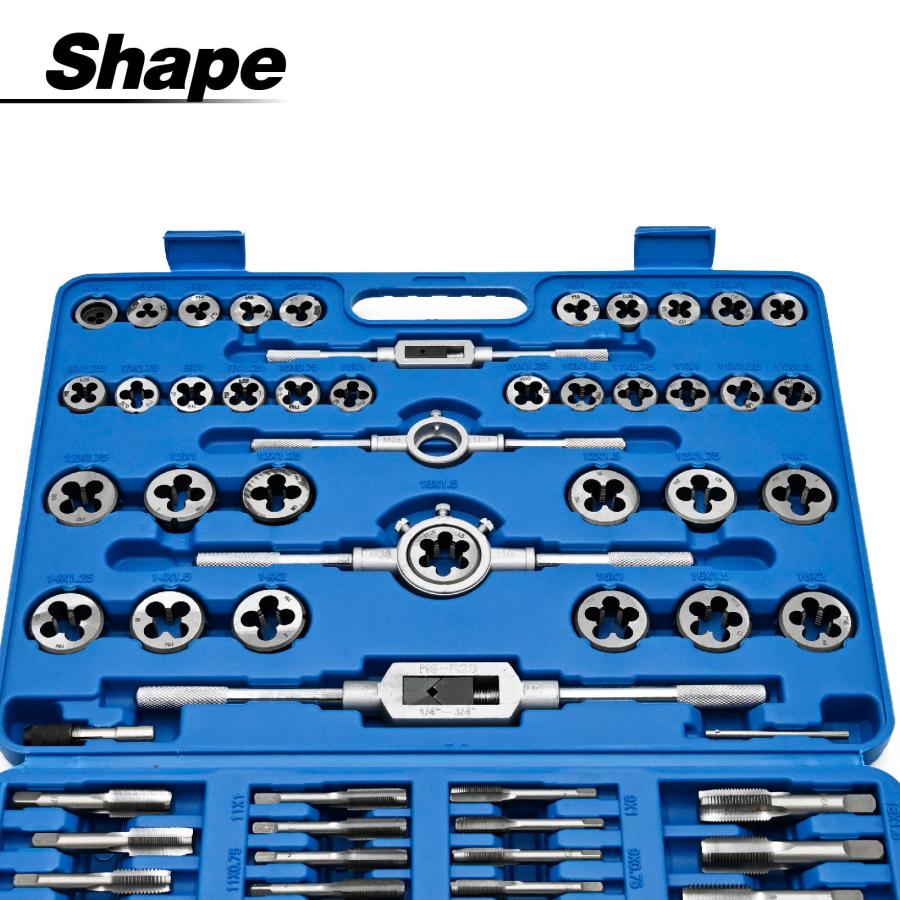 タップダイス セット 110pcsセット 工具 ねじ切り 加工 ネジ穴 ネジ山