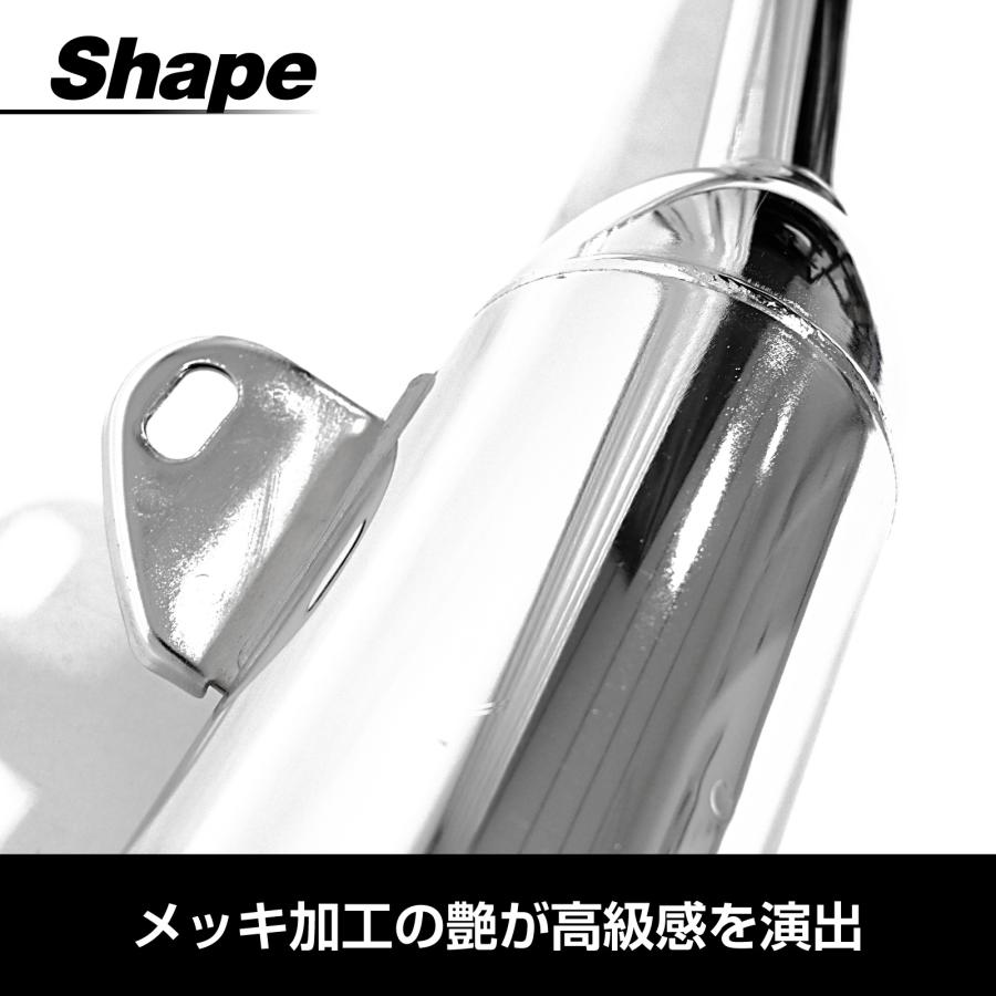 GN125 GN125H マフラー キャブトンマフラー フルエキゾーストマフラー スチール メッキ 外装 カスタム ドレスアップ パーツ カフェレーサー メッキの画像