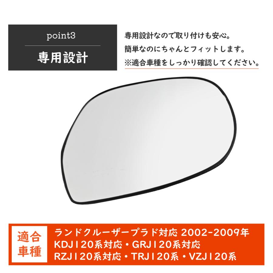 KDJ GRJ RZJ VZJ ランドクルーザープラド 120系 サイドミラーレンズ