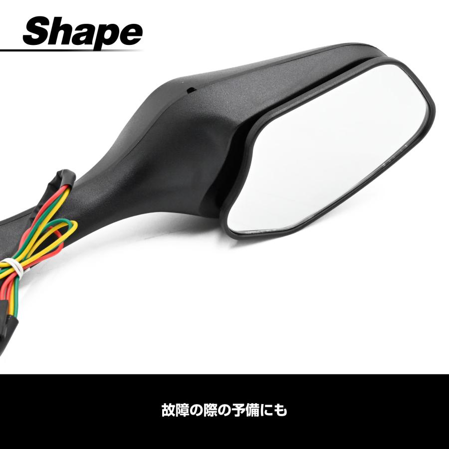 CBR1000RR SC59 対応 08-16 ウィンカー付きサイドミラー 純正交換