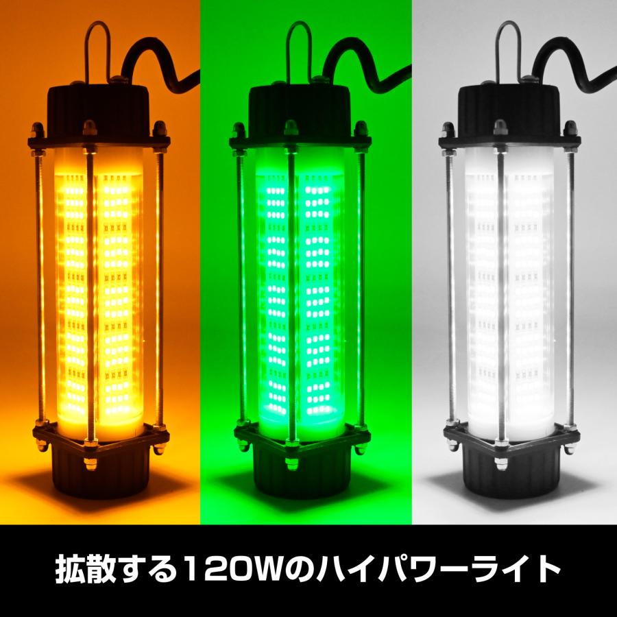 集魚灯 水中灯 120w 12v 専用 カーバッテリー対応 水中ledライト