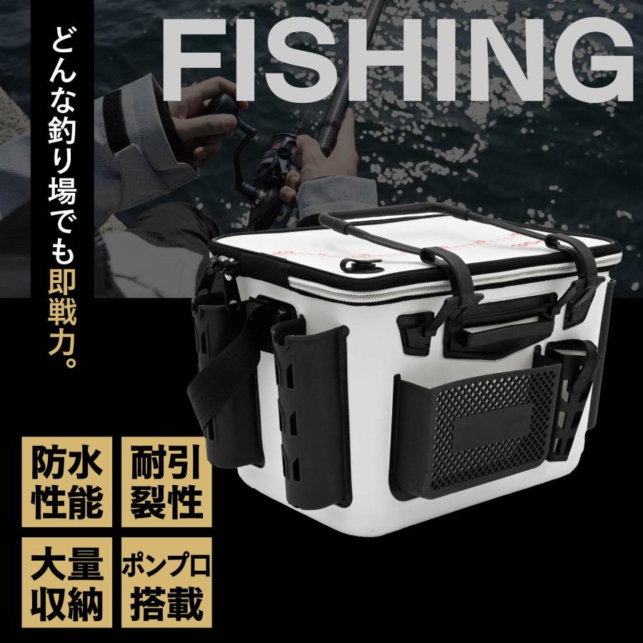 エギングロッド ロッドケース付き タックルボックス ロッドホルダー付き バッカン タックルバック 45cm