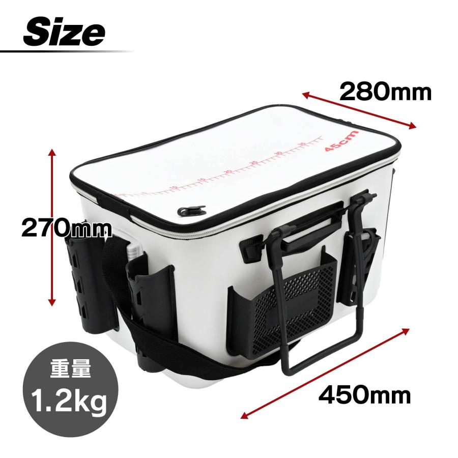 タックルボックス ロッドホルダー付き バッカン タックルバック 45cm