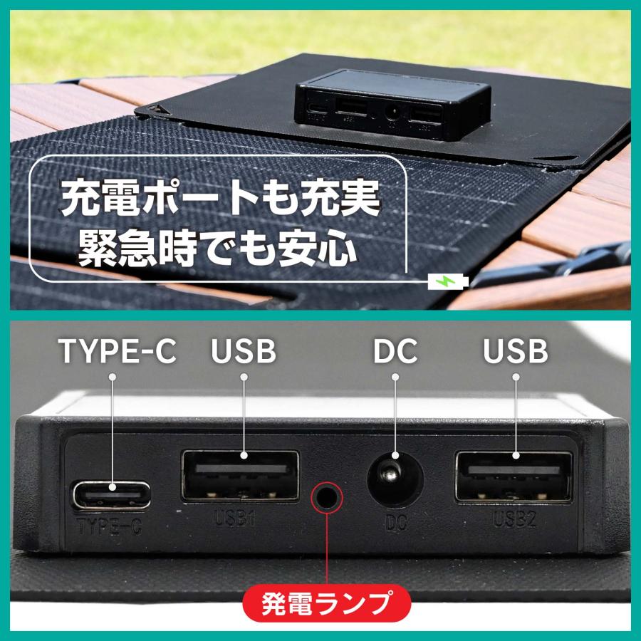 折り畳み式 ソーラーパネル 20W 持ち運び ソーラーパネル充電器 太陽光