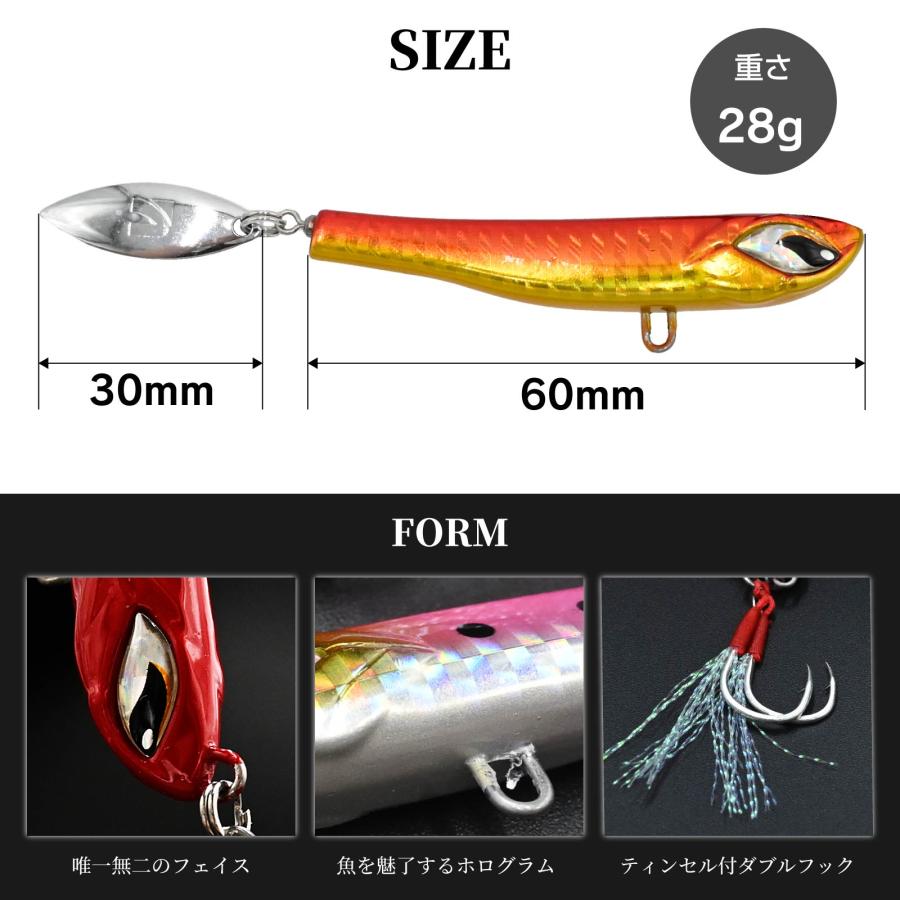 WAKU FIMAC メール便 ブレードジグ 28g セット メタルジグ ショアジギ