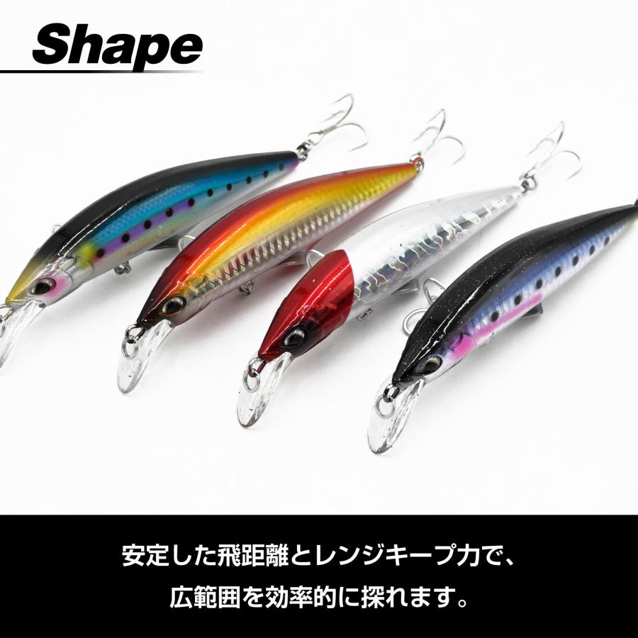 フルサイズルアー　フラミンゴ（新品未使用） WAKU FIMAC シンキングミノー 120mm 45g ルアー 4色セット サーフ 磯