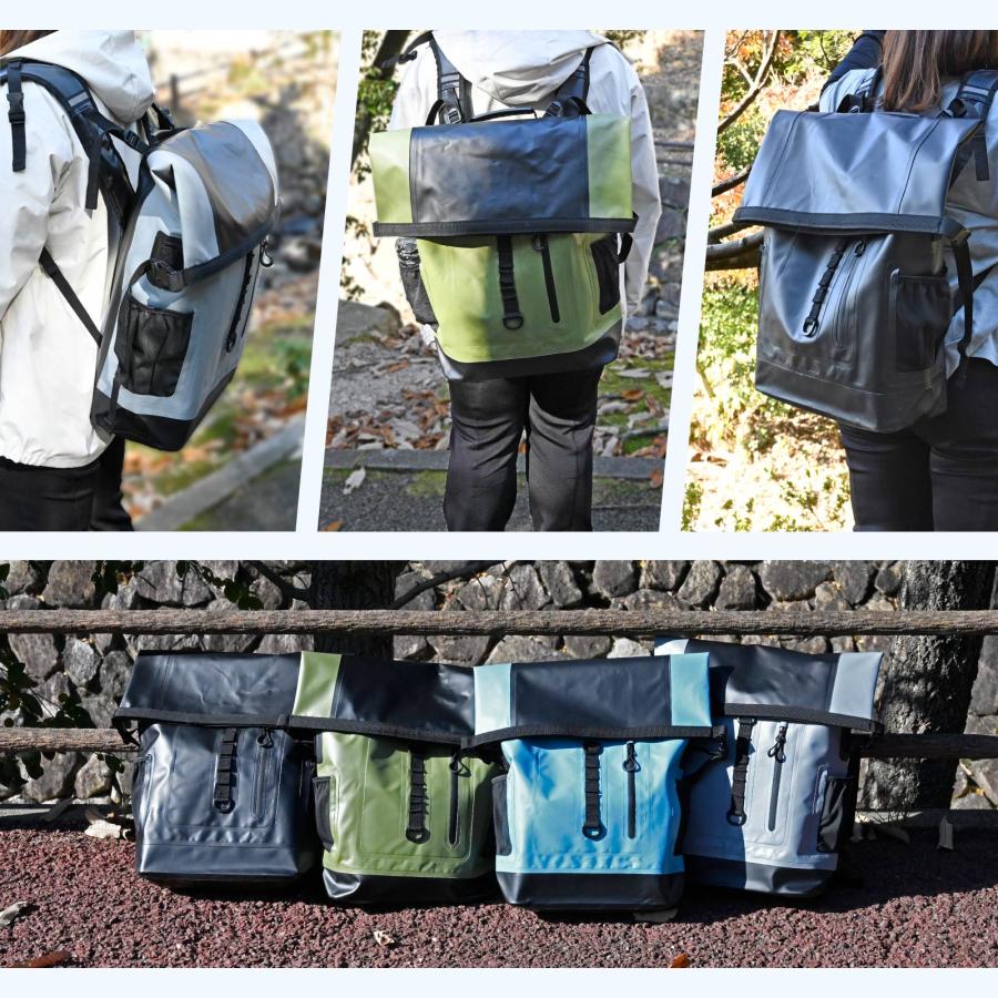 WAKU FIMAC ドライバッグ 防水バックパック ロールトップ構造 カラバリ