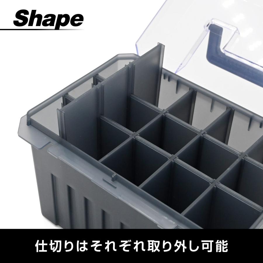 WAKU FIMAC タックルボックス 深型13.5cm 大容量 ハードケース 仕切り