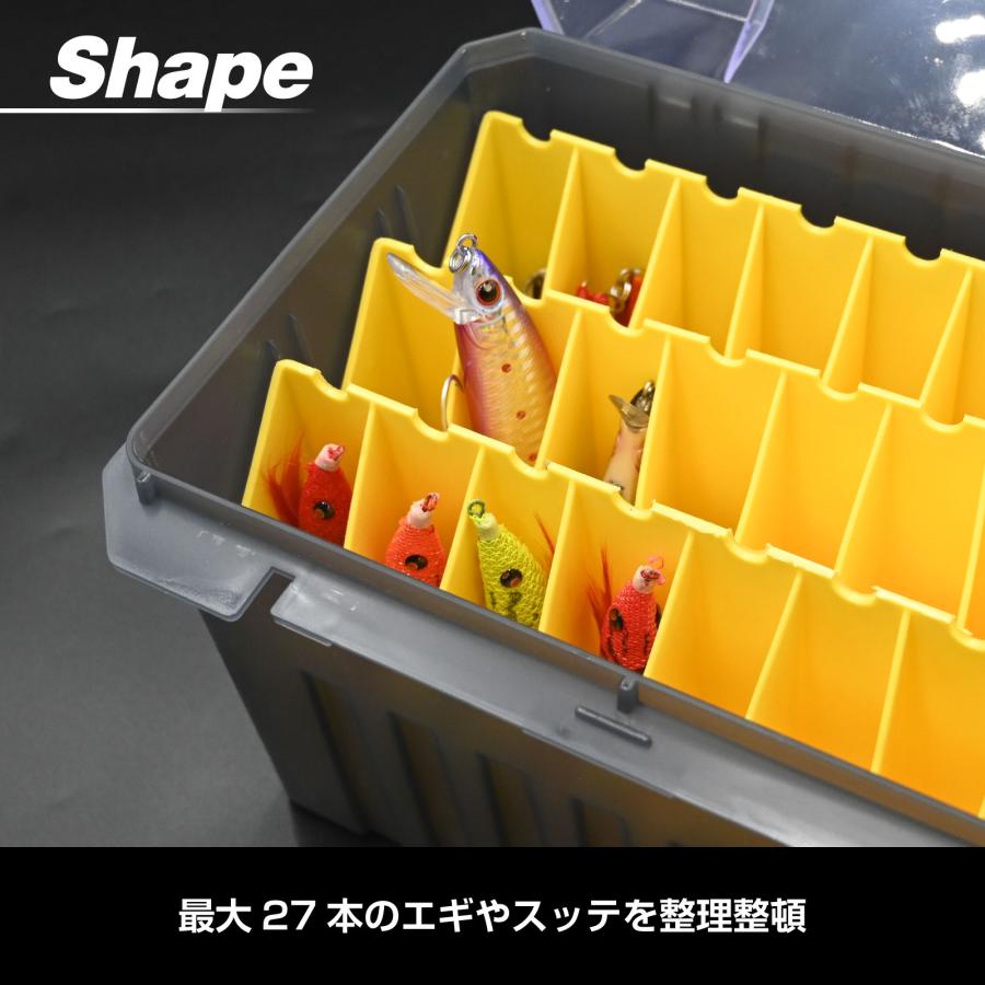 WAKU FIMAC エギケース 27本収納 U字シンカー掛け 宙吊り収納 錆び防止
