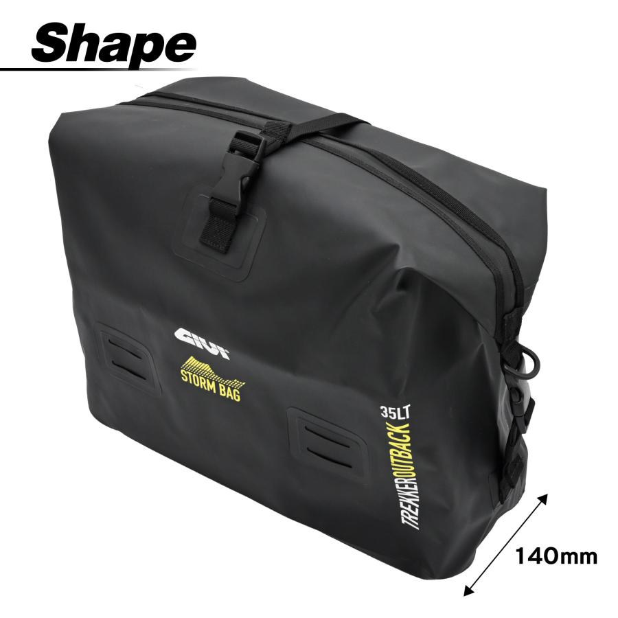 並行輸入品 GIVI T506 防水インナーバッグ 35L TREKKER OUTBACK 37対応 ロールトップ式 エアベント付 ハードケース用 サドルバッグ ロールアップタイプの画像