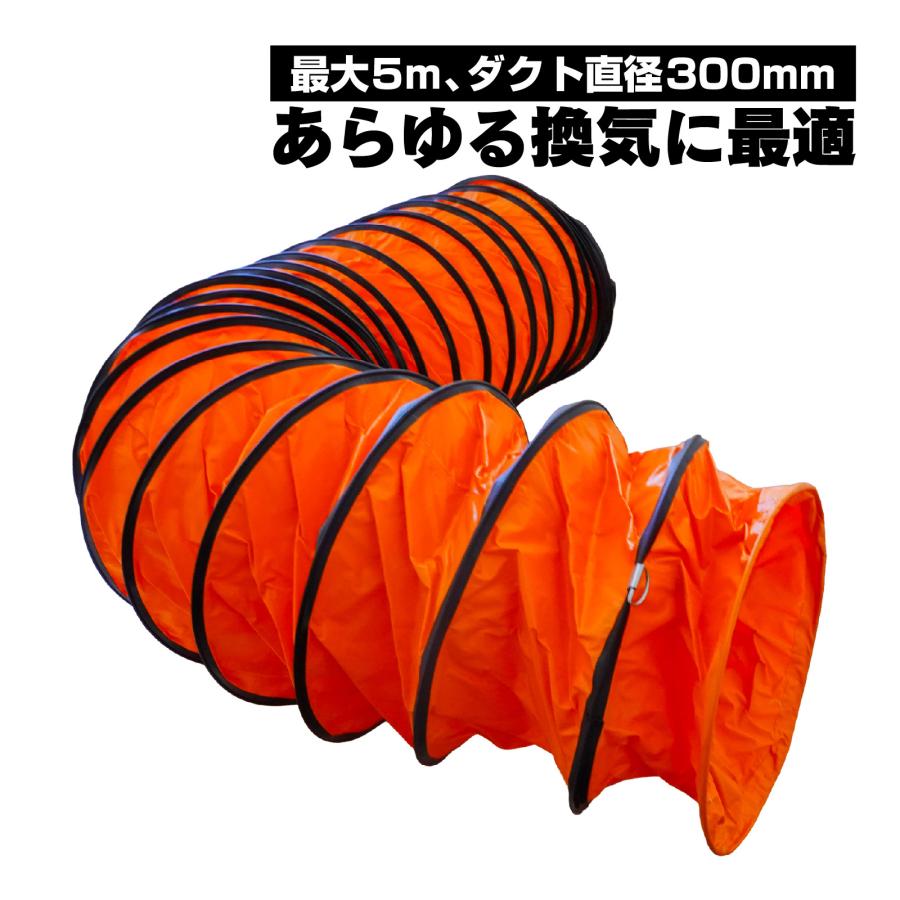 φ300mm フレキシブルダクト 5M スパイラル ジャバラホース 送風機 排
