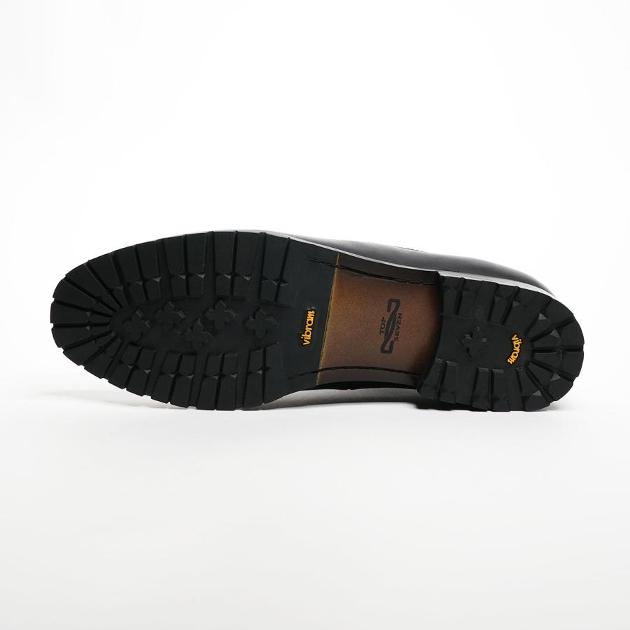 トップセブン 公式 T7-GT7021SLP BLACK 黒 革靴 ファッション スリッポン ビジネス 本革 VIBRAM ドレスシューズ トレンド コーデの画像