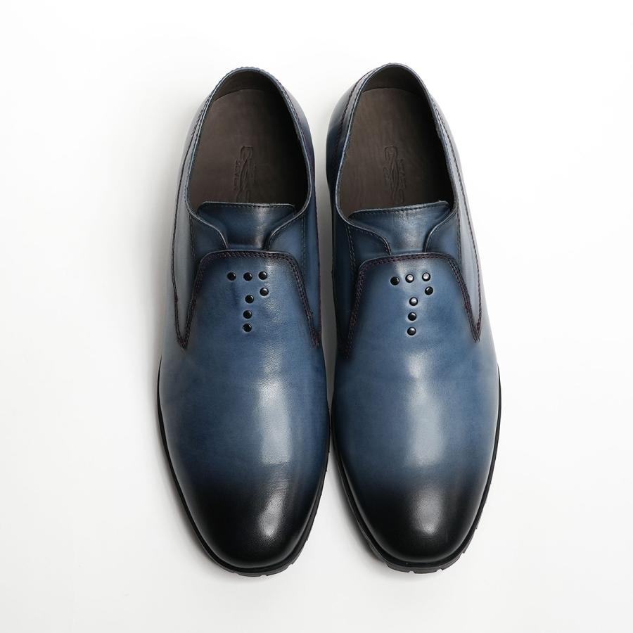 トップセブン 公式 T7-GT7021SLP NAVY 紺 革靴 ファッション スリッポン ビジネス 本革 VIBRAM ドレスシューズ コーデの画像