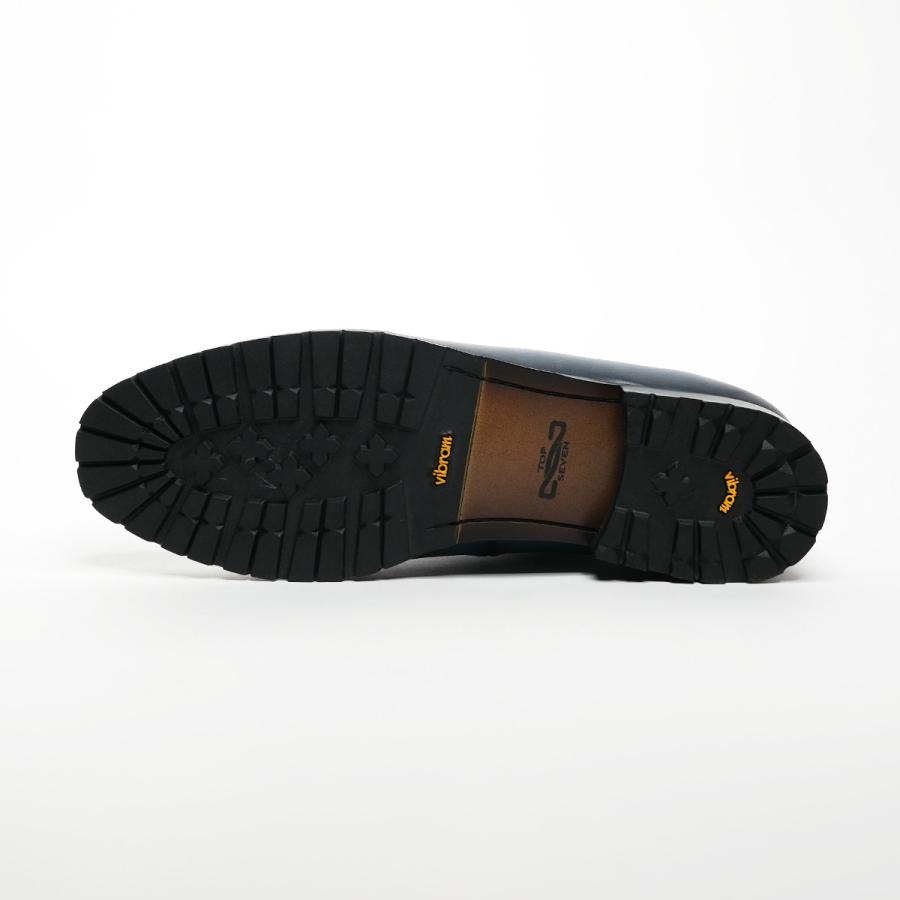 トップセブン 公式 T7-GT7021SLP NAVY 紺 革靴 ファッション スリッポン ビジネス 本革 VIBRAM ドレスシューズ コーデの画像