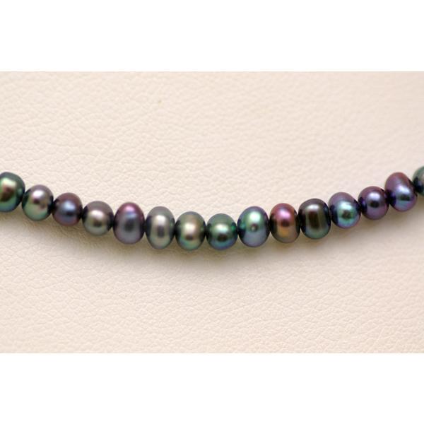 真珠 パールネックレス ベビーパールネックレス マルチブラックカラー 40cm |  | 02
