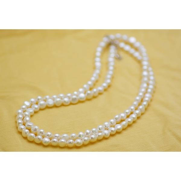 真珠 パール ロングネックレス 80cm 淡水パール 真珠ネックレス |  | 01