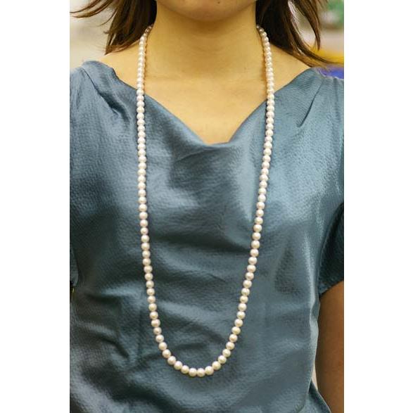 真珠 パール ロングネックレス 100cm 大珠　淡水パール 真珠ネックレス |  | 02