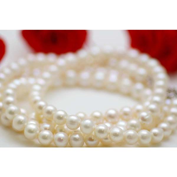 真珠 パール ロングネックレス 100cm 大珠　淡水パール 真珠ネックレス |  | 04