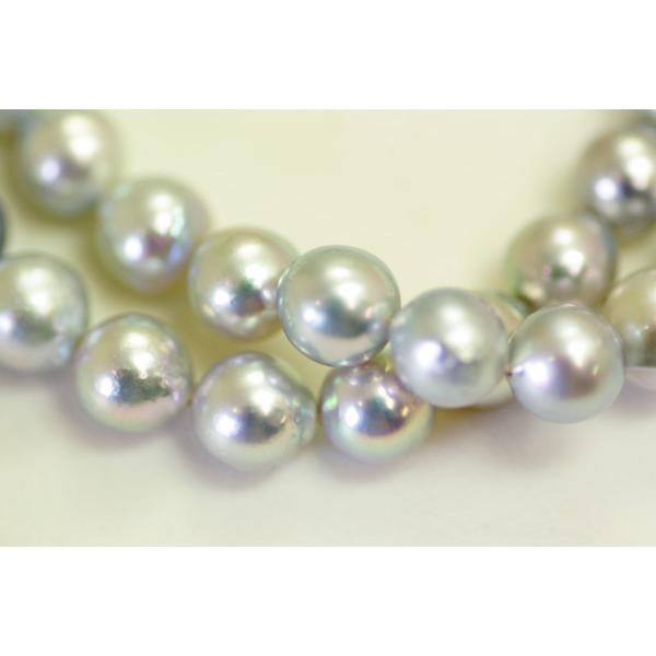 真珠 パールネックレス ナチュラルグレー ＆イヤリング セット 8mmタイプ |  | 02