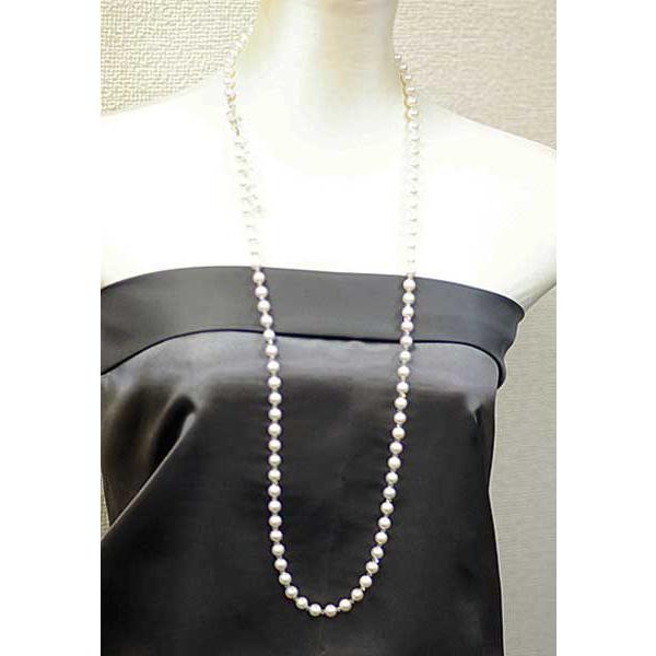 真珠 パールネックレス ロングパールネックレス 淡水真珠 クリスタル１００ｃm |  | 01