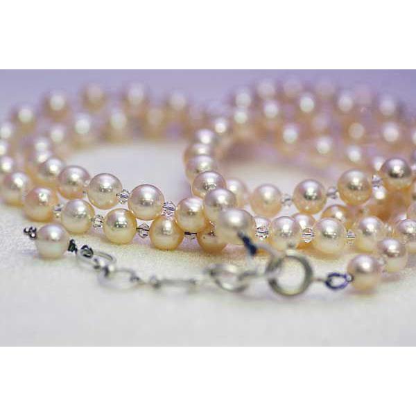 真珠 パールネックレス ロングパールネックレス 淡水真珠 クリスタル１００ｃm |  | 02