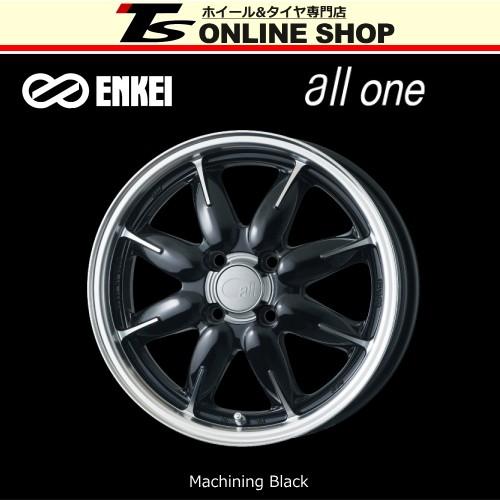 ENKEI all one 6.0J-15インチ (45) 4H/PCD100 Machining Black 