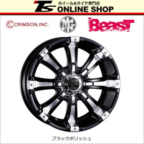 CRIMSON MG BEAST 7.0J-16インチ (35) 5H PCD114.3/127 ホイール１本 ブラックポリッシュ クリムソン エムジー ビースト｜topstone-bf