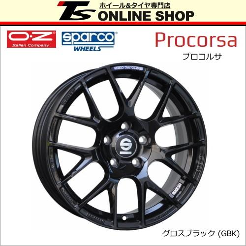 OZ SPARCO ProCorsa 7.5J-17インチ (45) 5H/PCD114.3 GBK ホイール4本 