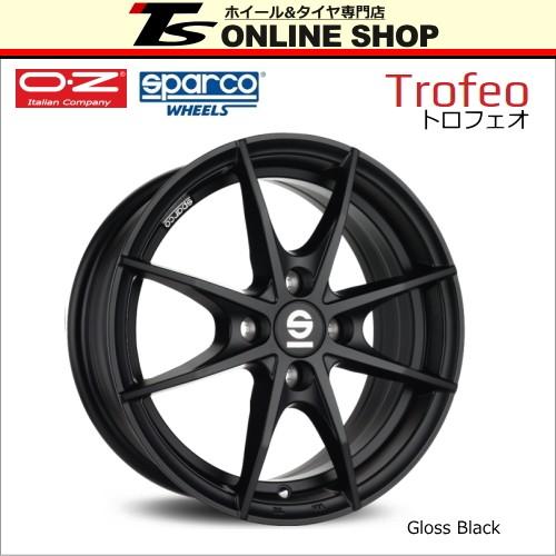 OZ SPARCO Trofeo 6.0J-15インチ (35) 4H/PCD100 GBK ホイール1本 OZ 