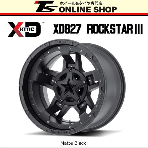 KMC XD827 ROCKSTARIII 8.0J-17インチ (35) 5H PCD114.3／127 ホイール１本 Matte Black