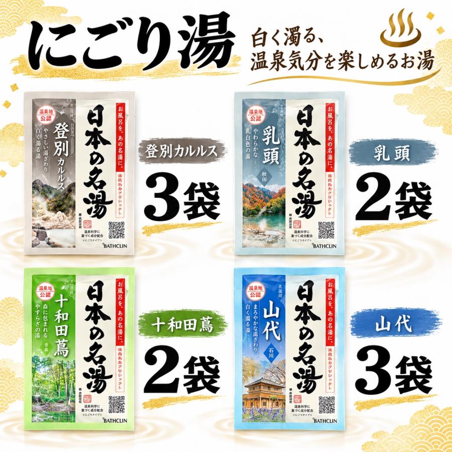 バスクリン（BATHCLIN） 日本の名湯 15種類33包入 入浴剤セット にごり