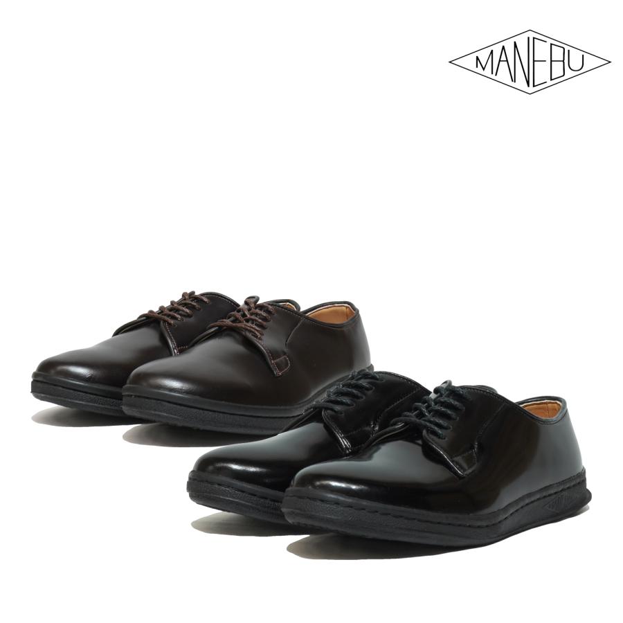 MANEBU（マネブ） シューズ MANEBU HIHIN BROWN BLACK ブラウン