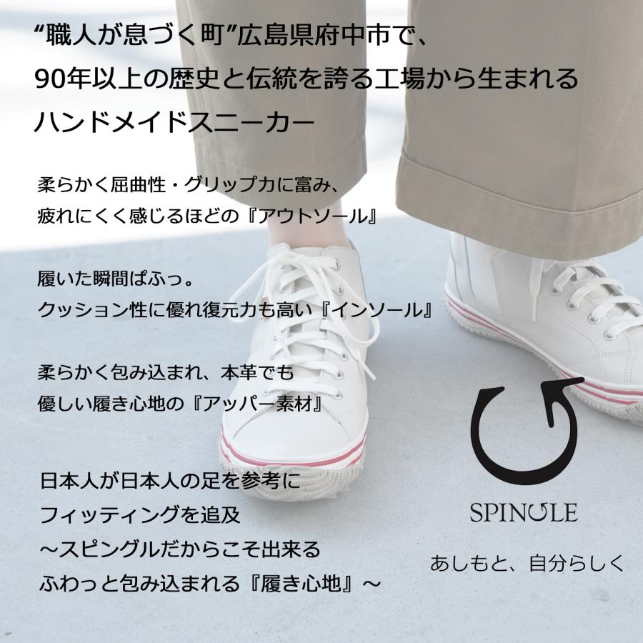 スピングルムーブ 靴 SPINGLE MOVE SPM-110 定番スニーカー メンズ レディース カンガルーレザー 日本製 ハンドメイド MADE IN JAPAN WHITE｜toptotoponline｜10