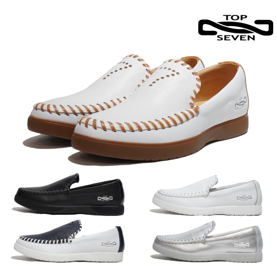 トップセブン TOP SEVEN スニーカー T7-At297 SlipO ホワイト TOP SEVEN（トップセブン） VISA掲載 靴 スリッポン TOP SEVEN T7