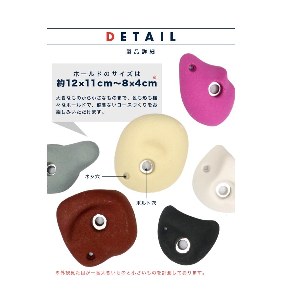 HOLDREAM クライミング ホールド 「30個」 落ち着いたカラー プロ仕様